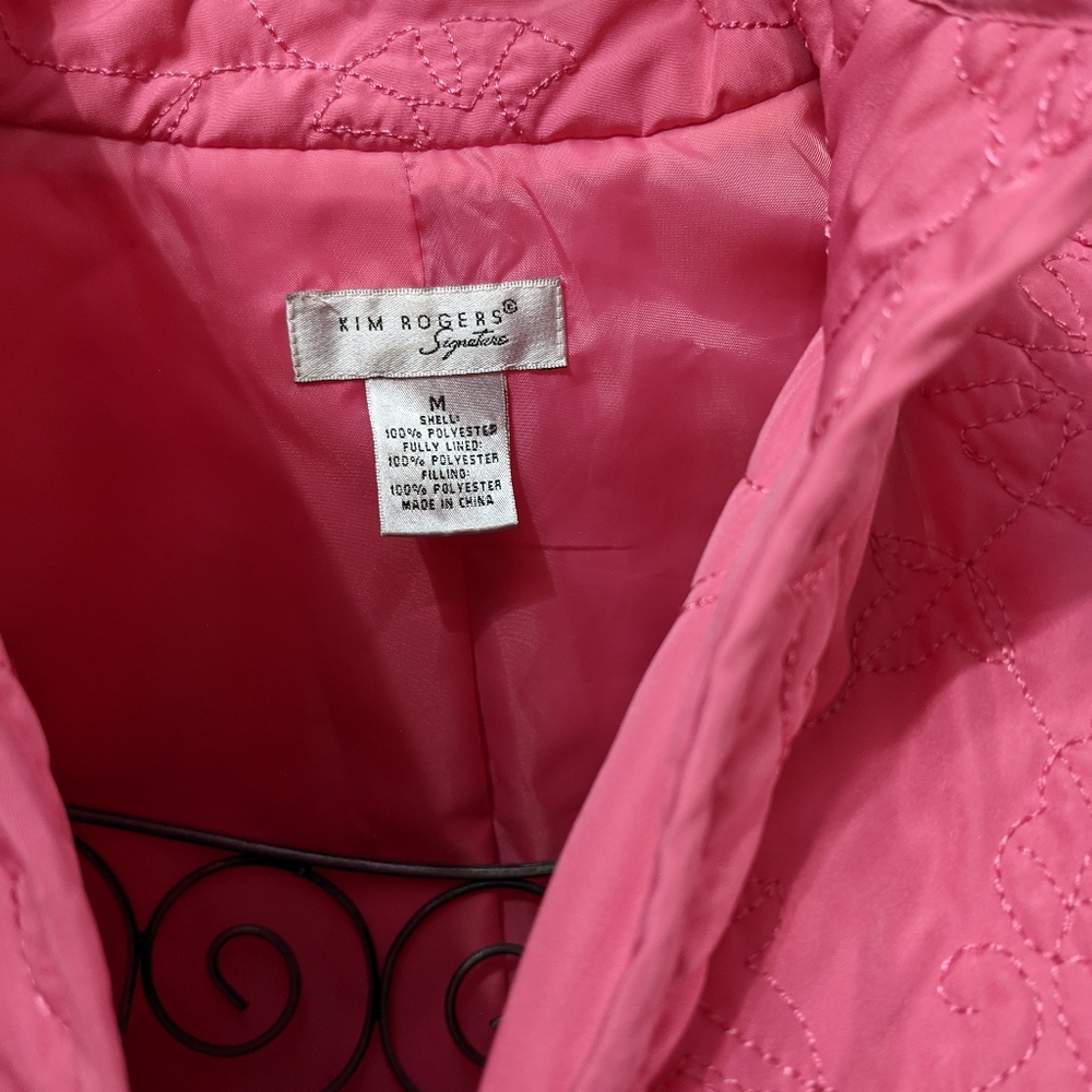 Kim Rogers Signature size med pink quilted jacket. - Picture 2 of 6